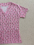 STRAWBERRY KISSES SCRUB TOP